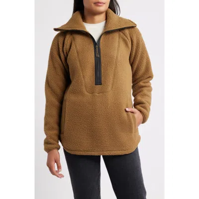 Helly Hansen Bliss High Pile Fleece Half Zip Pullover In Brown