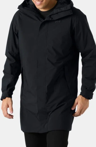 Helly Hansen Brussel Insulated Rain Coat In Black