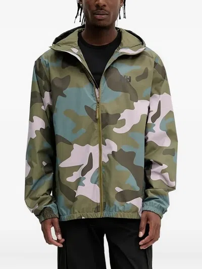 Helly Hansen Camouflage Hooded Jacket In Multi