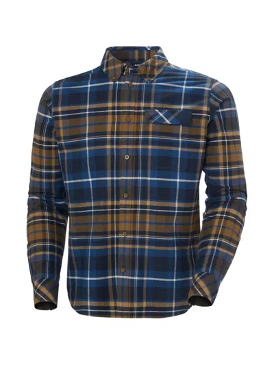 Helly Hansen Check-pattern Button-down Shirt In Blue