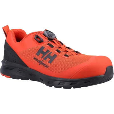 Pre-owned Helly Hansen Chelsea Evolution Men's Aluminium Toe Safety Sneaker Trainer In Dark Orange