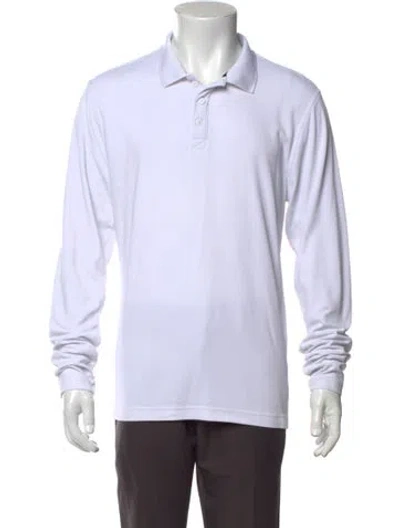 Pre-owned Helly Hansen Collar Long Sleeve Polo Shirt In White