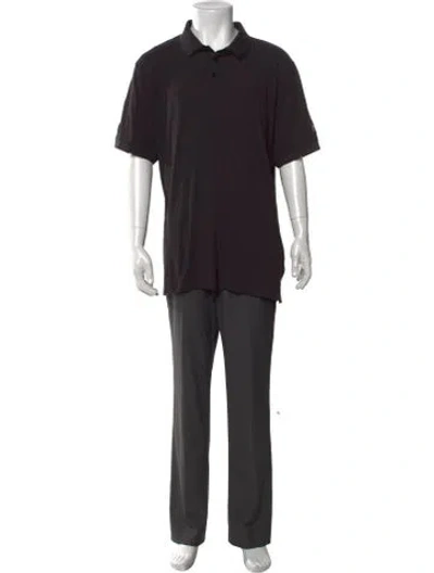 Pre-owned Helly Hansen Collar Short Sleeve Polo Shirt In Black