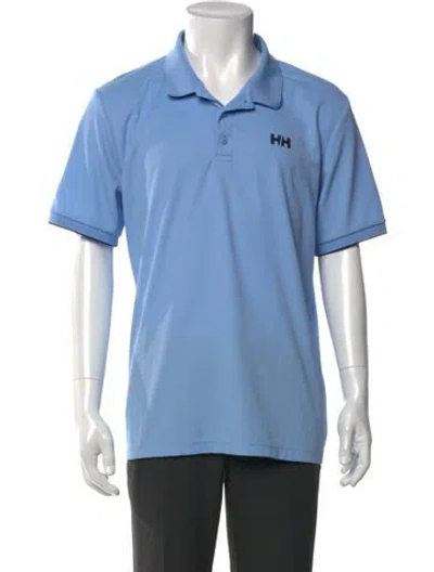 Pre-owned Helly Hansen Collar Short Sleeve Polo Shirt In Blue