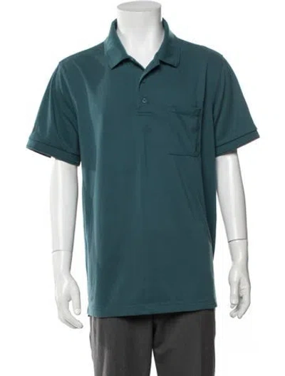 Pre-owned Helly Hansen Collar Short Sleeve Polo Shirt In Green