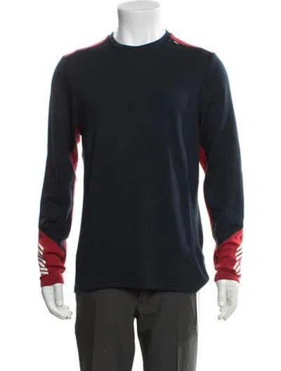 Pre-owned Helly Hansen Colorblock Pattern Crew Neck Pullover In Blue