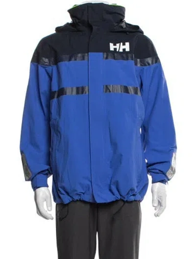 Pre-owned Helly Hansen Colorblock Pattern Jacket In Blue