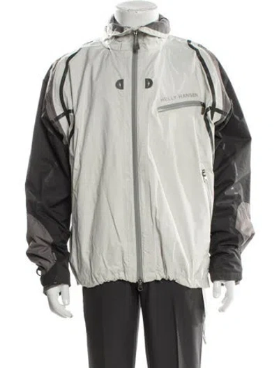 Pre-owned Helly Hansen Colorblock Pattern Windbreaker In Neutral