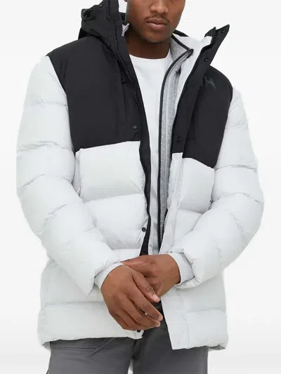 Helly Hansen Colour-block Hooded Jacket In White