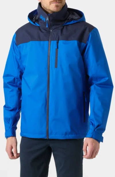 Helly Hansen Crew 2.0 Hooded Waterproof Midlayer Sailing Jacket In Blue