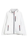 Helly Hansen Crew 2.0 Waterproof Midlayer Hooded Sailing Jacket In White