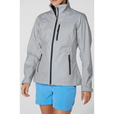 Helly Hansen 'crew' Midlayer Water Resistant Jacket In Grey Fog