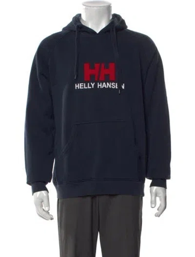 Pre-owned Helly Hansen Crew Neck Long Sleeve Hoodie In Blue