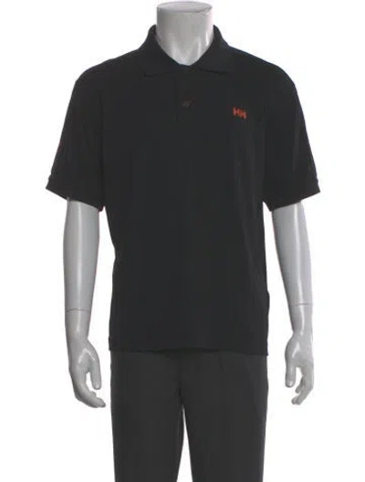 Pre-owned Helly Hansen Crew Neck Long Sleeve Polo Shirt In Black