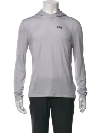 Pre-owned Helly Hansen Crew Neck Long Sleeve T-shirt In Grey