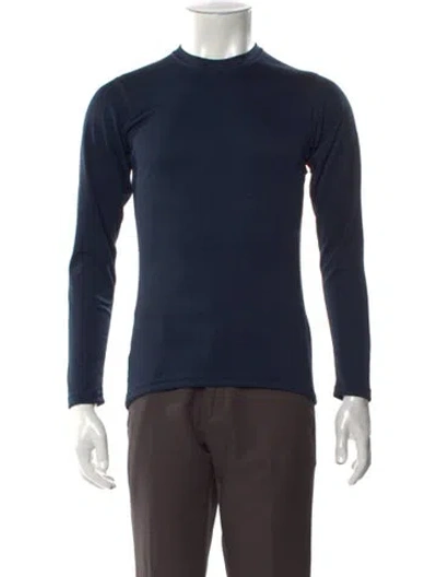 Pre-owned Helly Hansen Crew Neck Long Sleeve T-shirt W/ Tags In Blue