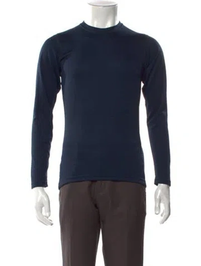 Pre-owned Helly Hansen Crew Neck Long Sleeve T-shirt W/ Tags In Blue