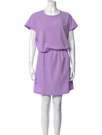 Pre-owned Helly Hansen Crew Neck Mini Dress In Purple