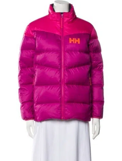 Pre-owned Helly Hansen Kids' Down Coat In Pink