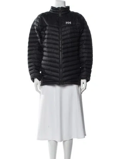 Pre-owned Helly Hansen Down Jacket In Black