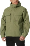 Helly Hansen Escape Waterproof Rain Jacket In Terrain Green