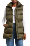 Helly Hansen Essence Hooded 600 Fill Power Down Vest In Utility Green