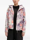 Helly Hansen Floral-print Hooded Jacket In Pink
