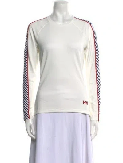Pre-owned Helly Hansen Graphic Print Crew Neck Top In Neutral