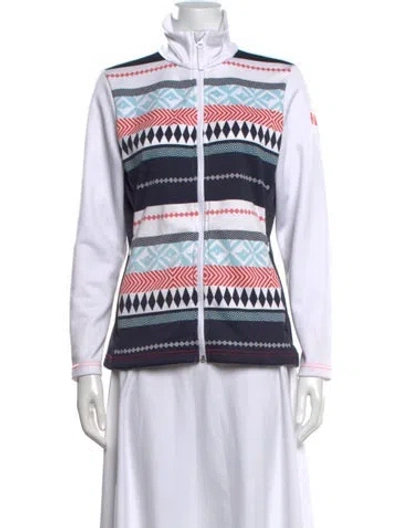 Pre-owned Helly Hansen Graphic Print Crew Neck Top In White