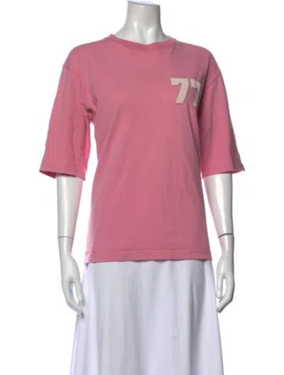 Pre-owned Helly Hansen Graphic Print Crew Neck T-shirt In Pink