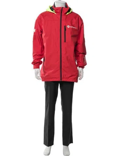 Pre-owned Helly Hansen Graphic Print Parka In Red