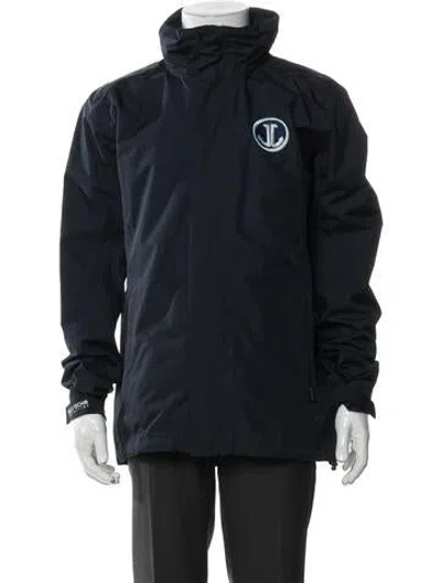 Pre-owned Helly Hansen Graphic Print Windbreaker In Blue