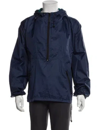 Pre-owned Helly Hansen Graphic Print Windbreaker In Blue