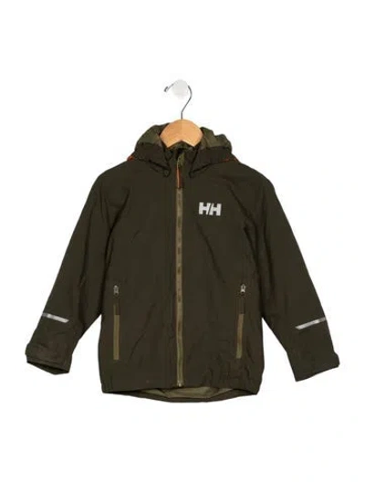 Pre-owned Helly Hansen Babies' Green Casual Jacket With Zip Closure