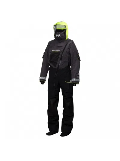 Pre-owned Helly Hansen Hellyhansen Men's Aegir Ocean Dry Suit In Gray