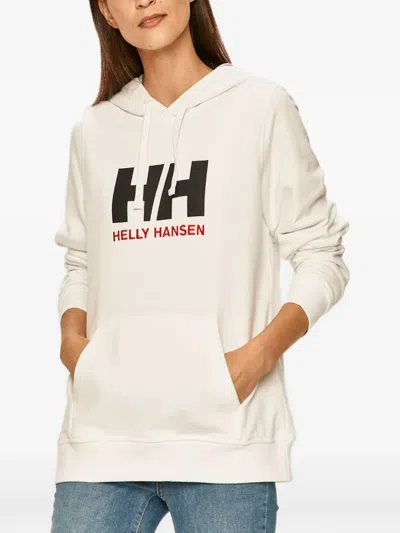 Helly Hansen Hh-logo Long-sleeve Hoodie In White
