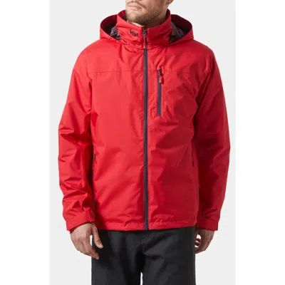 Helly Hansen Hooded Crew 2.0 Waterproof Midlayer Sailing Jacket In 162 Red