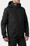 Helly Hansen Hooded Crew 2.0 Waterproof Midlayer Sailing Jacket In Black