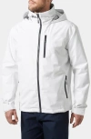 Helly Hansen Hooded Crew 2.0 Waterproof Midlayer Sailing Jacket In White