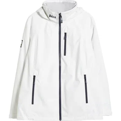 Helly Hansen Hooded Crew 2.0 Waterproof Midlayer Sailing Jacket In White