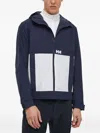 Helly Hansen Hooded Logo-print Performance Jacket In Blue