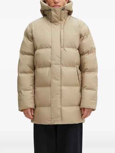 Helly Hansen Hooded Quilted Jacket In Neutral