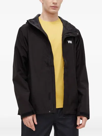 Helly Hansen Hooded Zip Jacket In Black