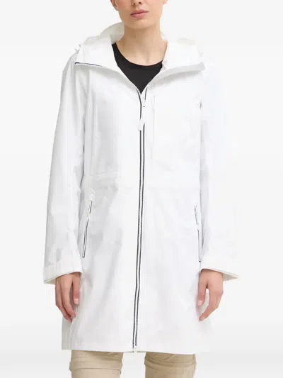 Helly Hansen Hooded Zip-up Jacket In White