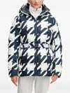Helly Hansen Houndstooth-pattern Down Jacket In White