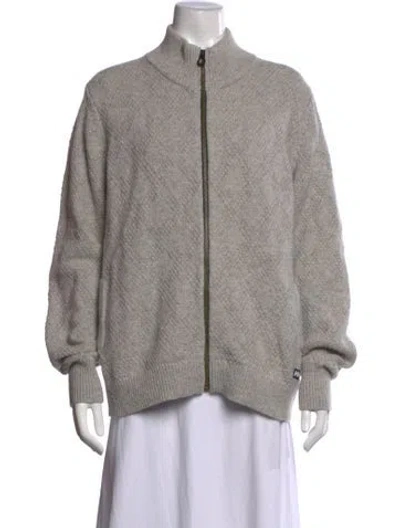Pre-owned Helly Hansen Lambswool Patterned Sweater In Grey