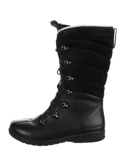 Pre-owned Helly Hansen Leather Lace-up Boots In Black