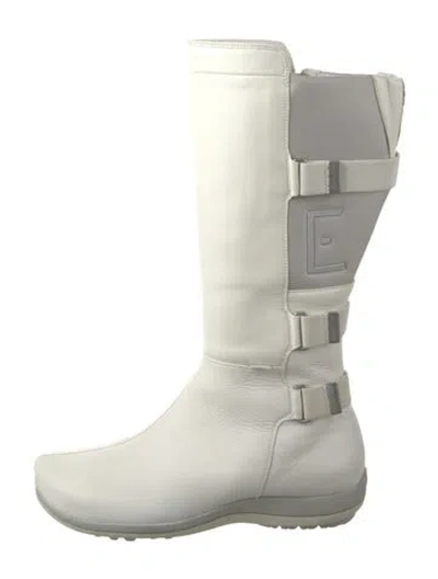 Pre-owned Helly Hansen Leather Rain Boots In White