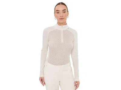 Helly Hansen Lifa Merino Midweight Gra 1/2 Zip Women's Sweater Snow Monogram Aop: Md In White