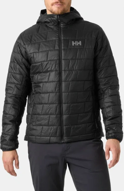 Helly Hansen Lifaloft Hooded Insulator Jacket In Black